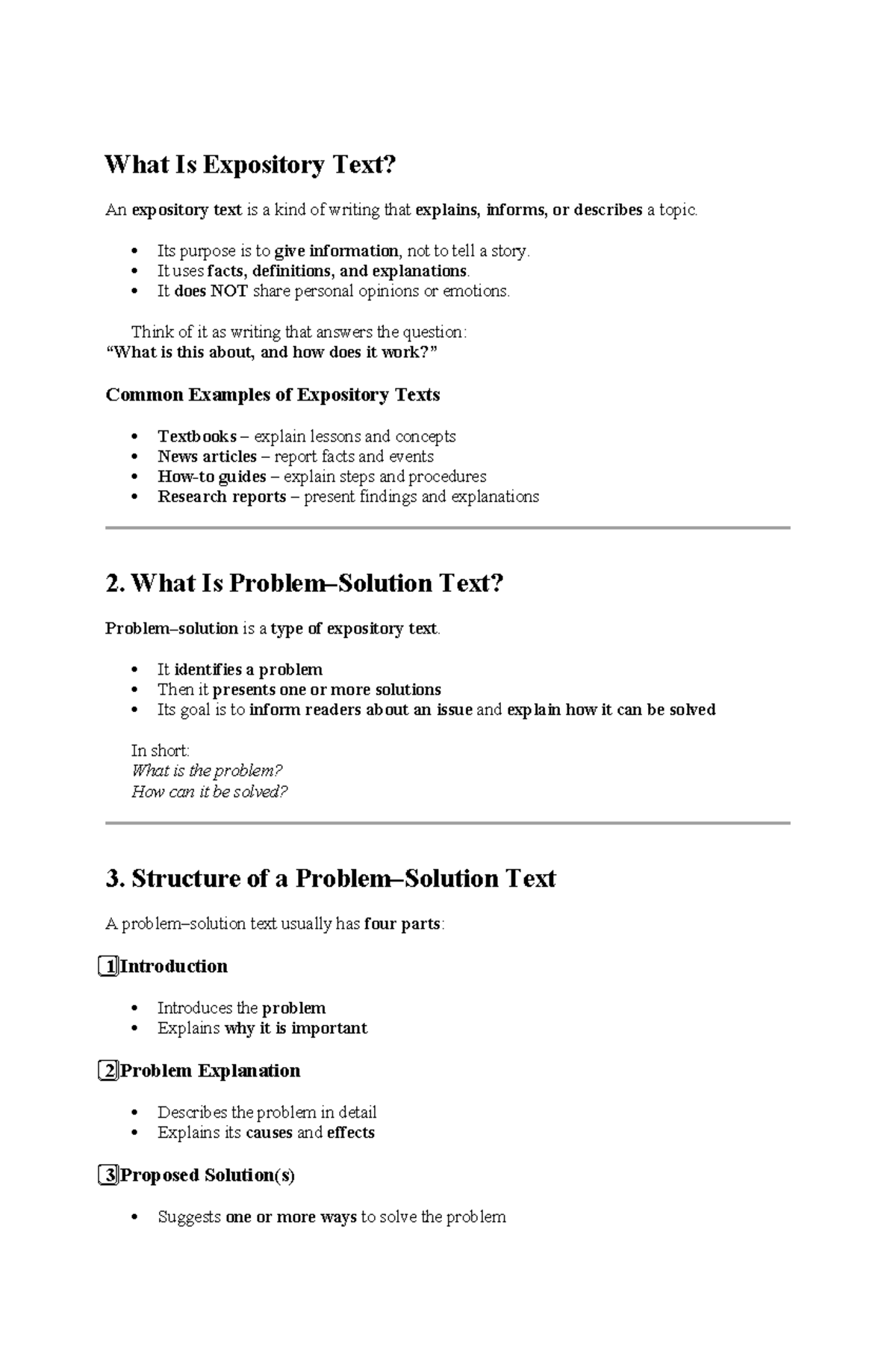 Expository Text Explained: Structure, Examples & Solutions - Studocu