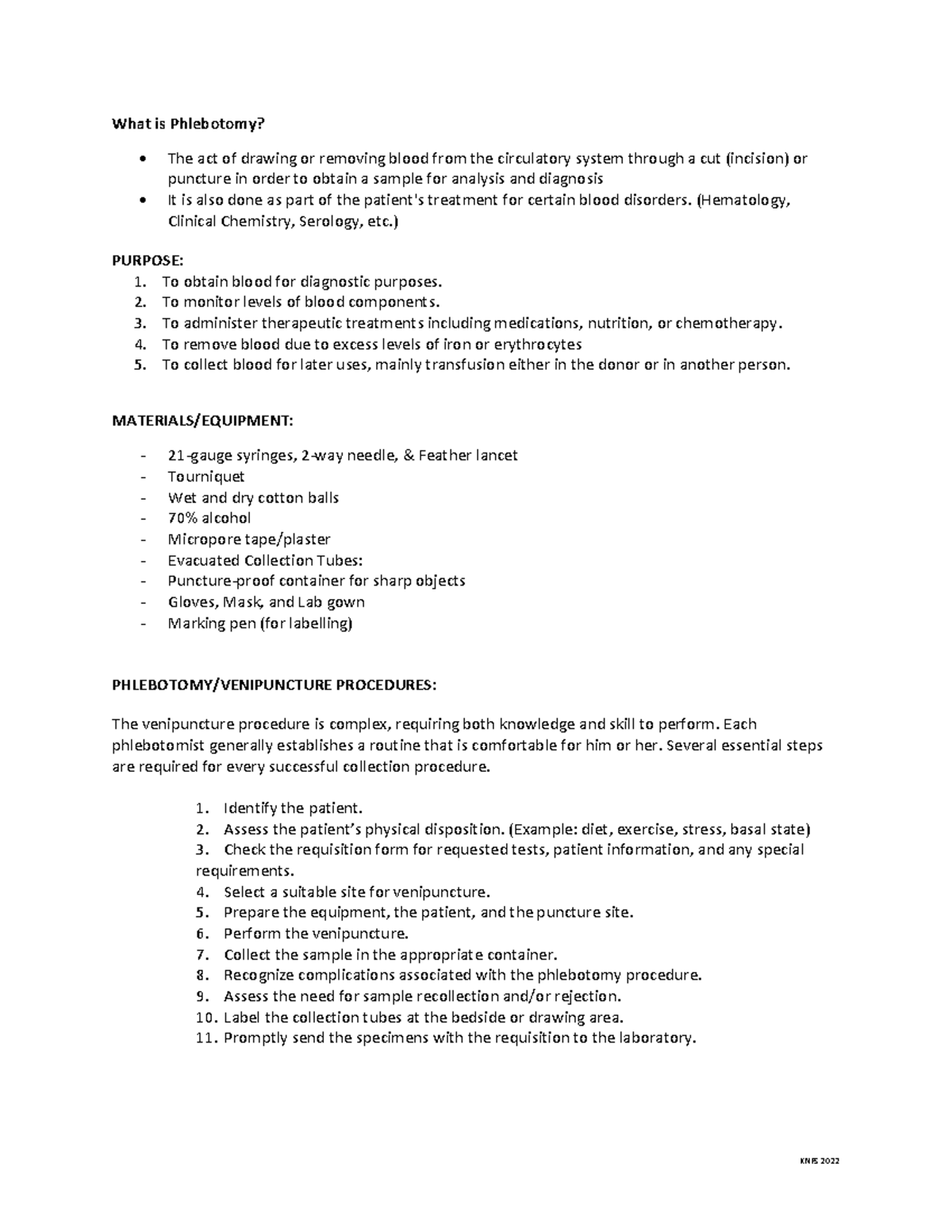 Phlebotomy Techniques: Comprehensive Notes on Venipuncture процесс ...