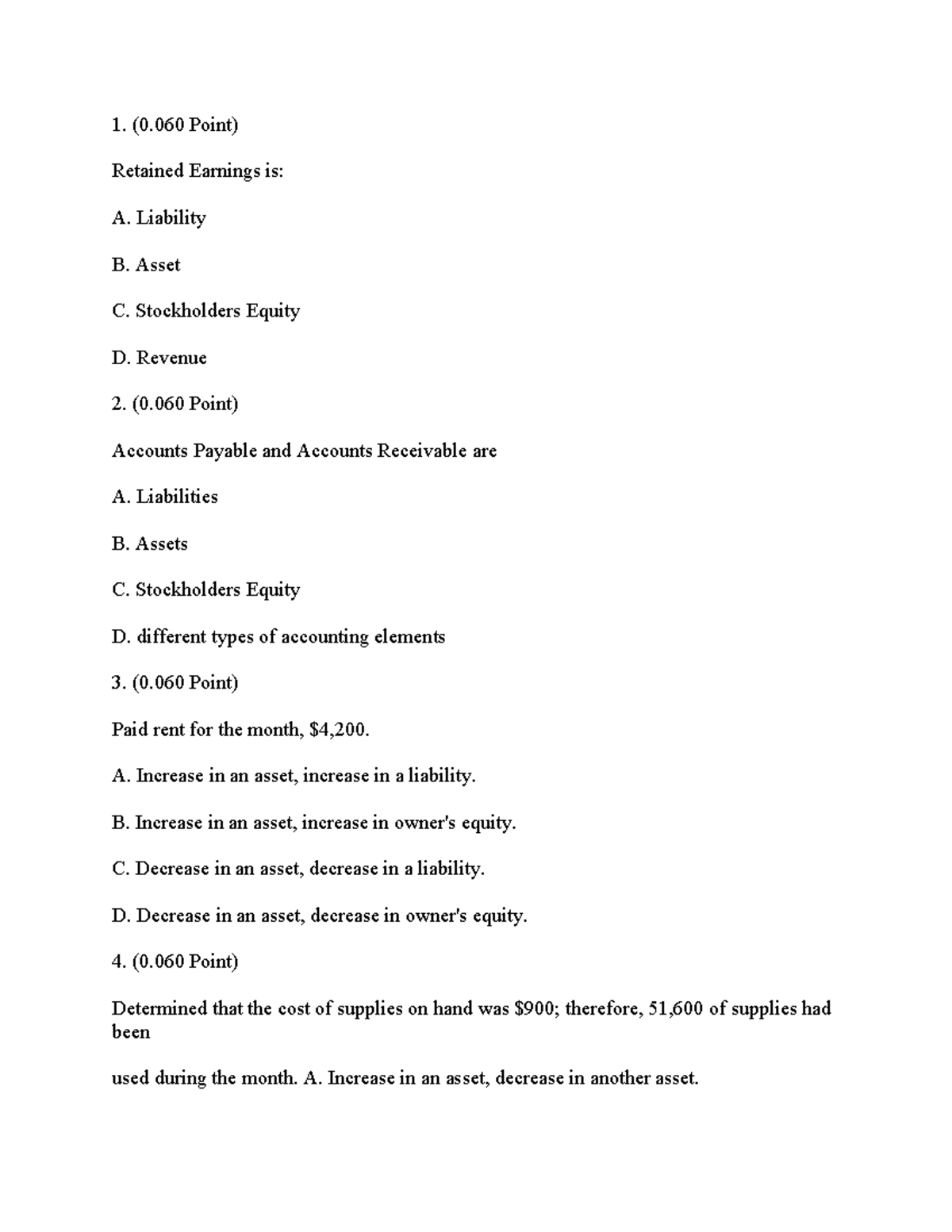 Accounting Quiz Questions and Answers (Course Code: Nlkt-2) - Studocu