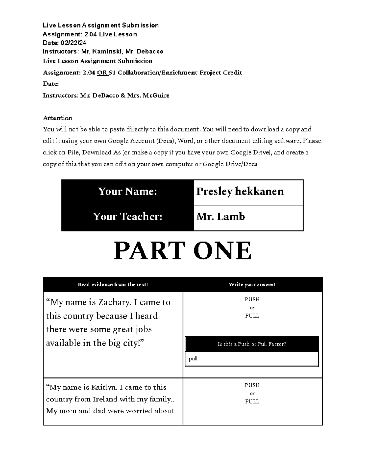 2.04 LL Assignment: Exploring Push and Pull Factors in Immigration ...