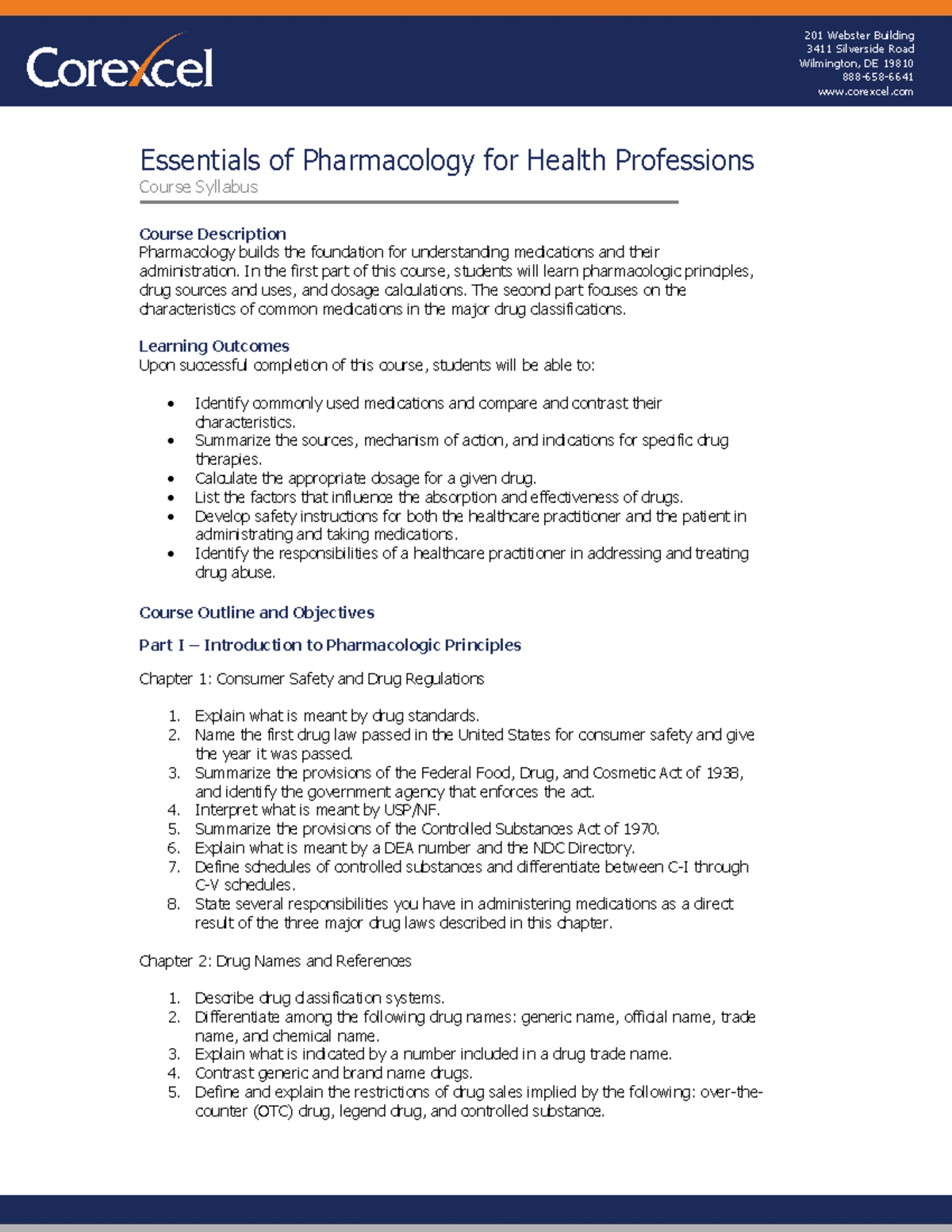 Pharmacology-course-syllabus - Essentials of Pharmacology for Health ...