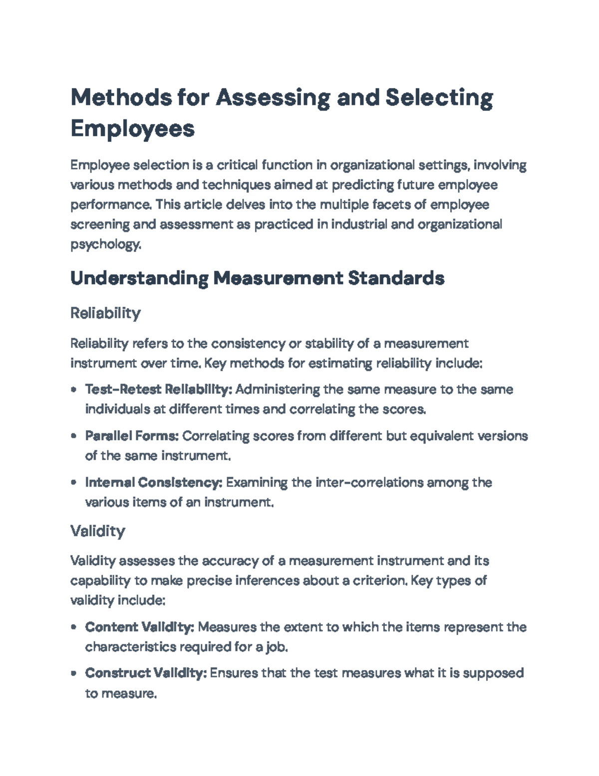 Methods for Assessing and Selecting Employees: A Comprehensive Guide ...