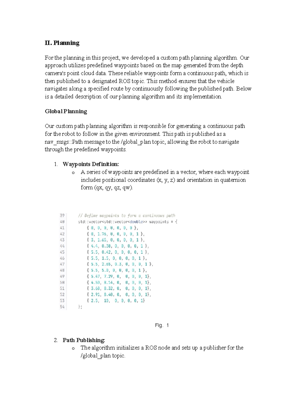 Custom Path Planning Algorithm for Robot Navigation in ROS - Studocu