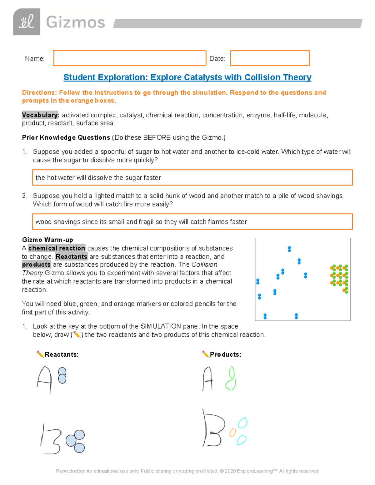 Exploring Catalyst Collision Theory: Gizmos Simulation Guide - Studocu