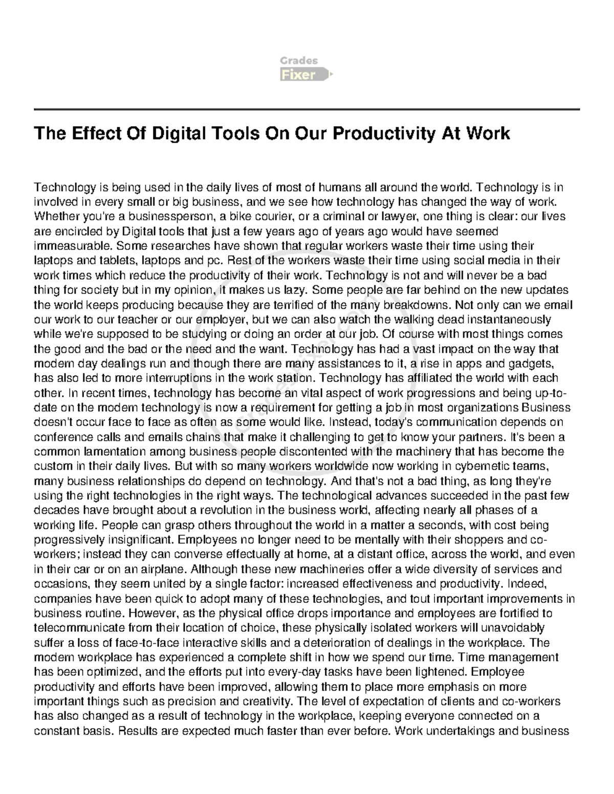 The Impact of Digital Tools on Workplace Productivity and Efficiency ...