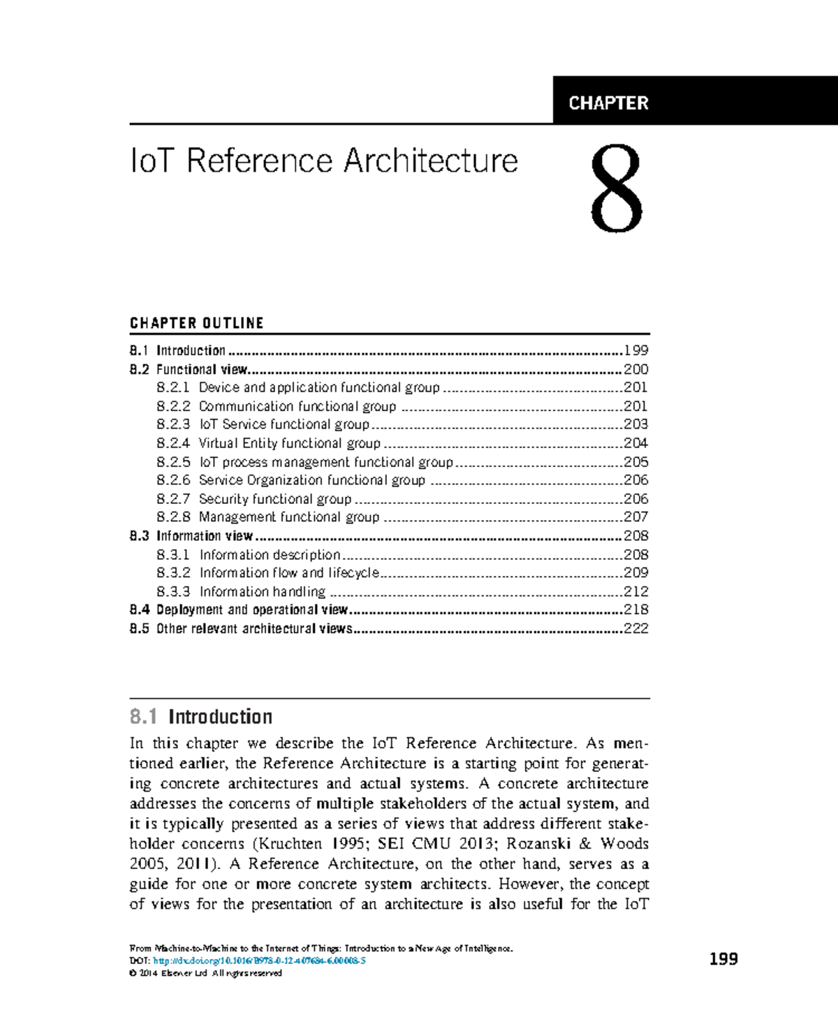 CHAPTER 8: IoT Reference Architecture Overview and Functional Groups ...