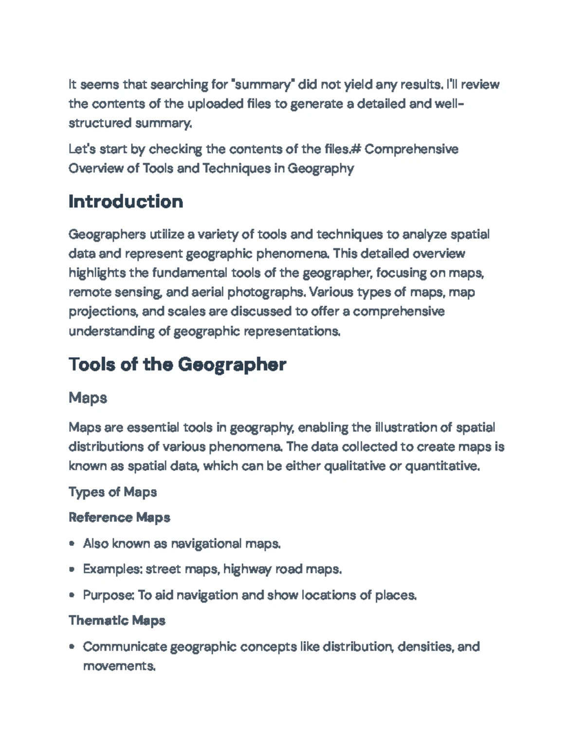 Geography 101: Maps, Projections, and Spatial Analysis Techniques - Studocu