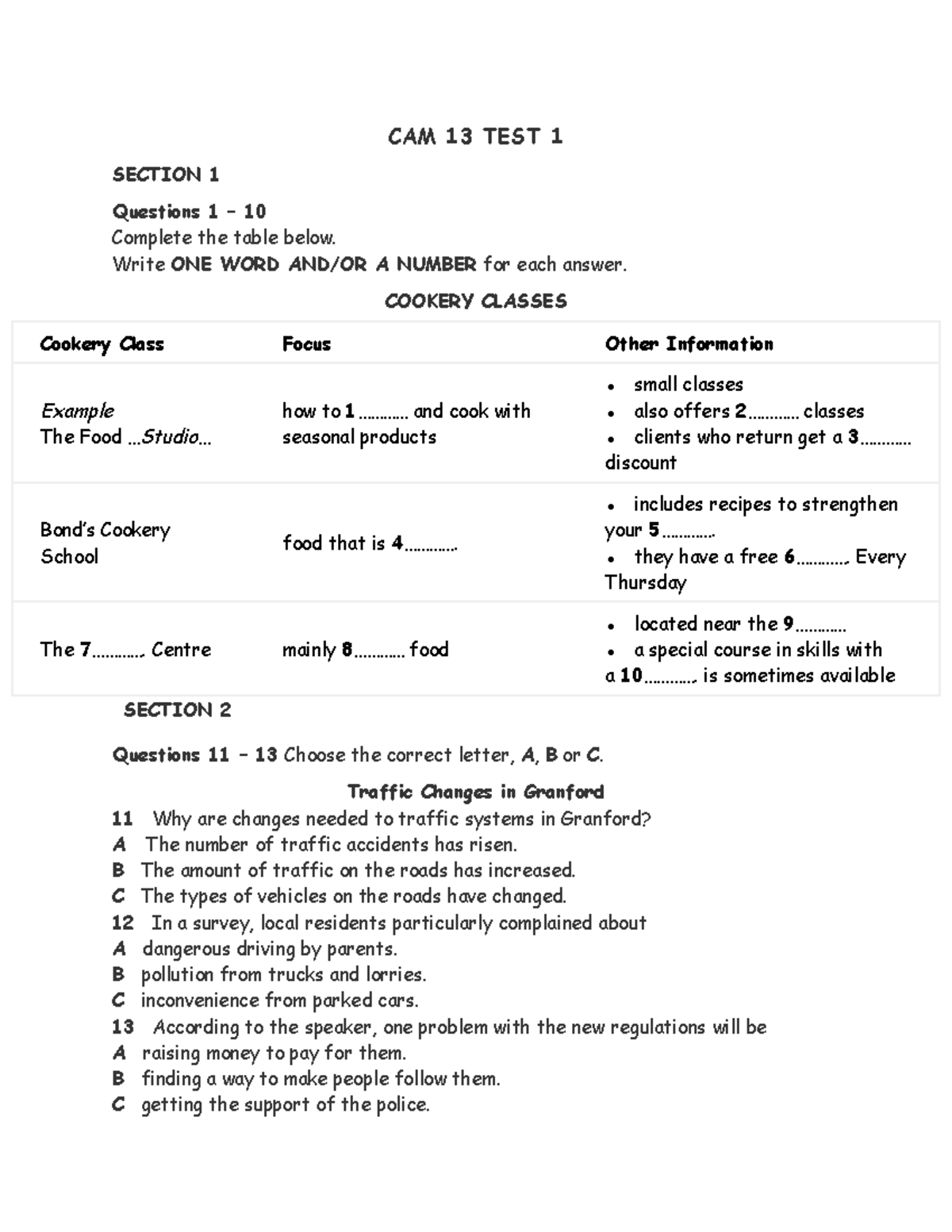 CAM 13 TEST 1 - Comprehensive Questions and Answers Guide - Studocu