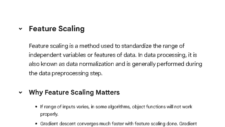 Feature Scaling Techniques in Data Processing (Data Science 101) - Studocu