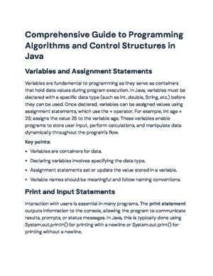 Java Programming - Study Notes & Assignments - Studocu