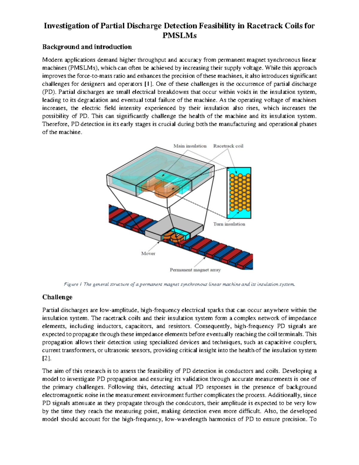 Feasibility Study on Partial Discharge Detection in Racetrack Coils for ...