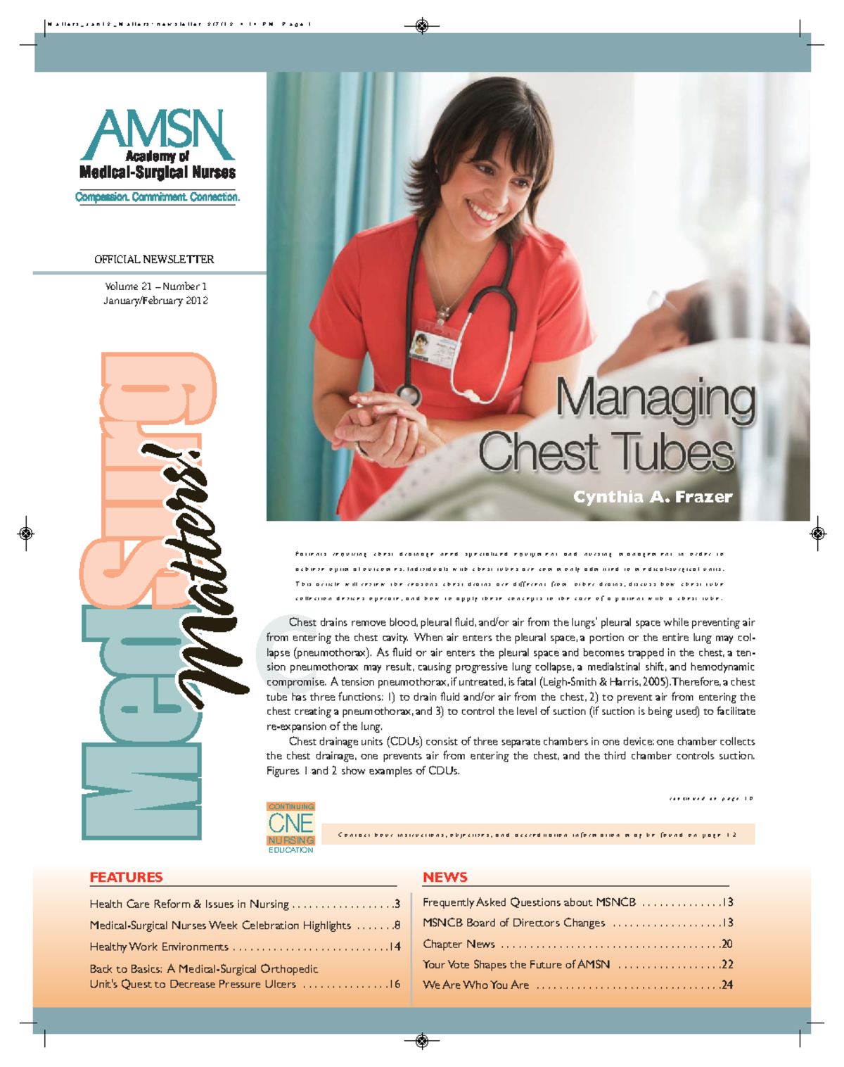 Chest Tube Management - CNE Nursing Education MSNN1201 - Studocu