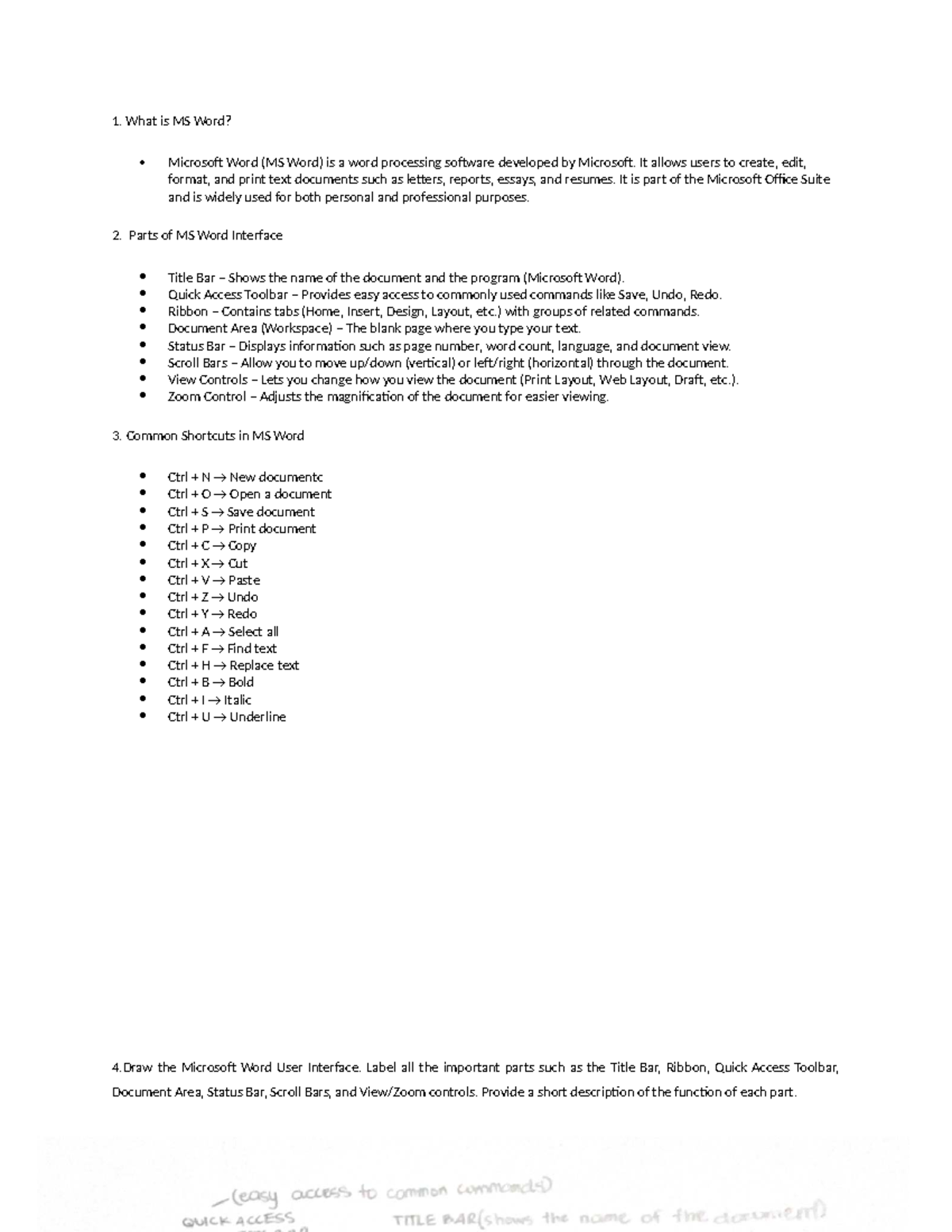 MS Word Overview: Interface, Shortcuts & Functions (Module 1) - Studocu