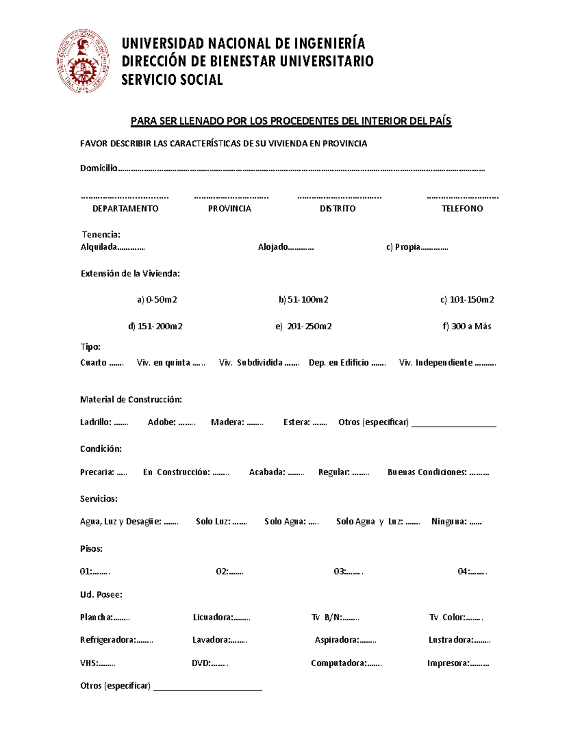 Declaracion Jurada Simple DE Ingresos - UNIVERSIDAD NACIONAL DE ...