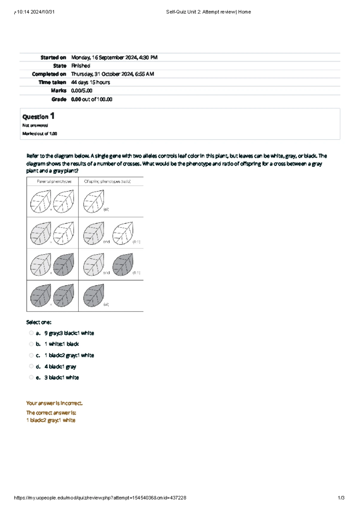Graded Quiz Review for Unit 6 - Home Attempt Analysis - Studocu