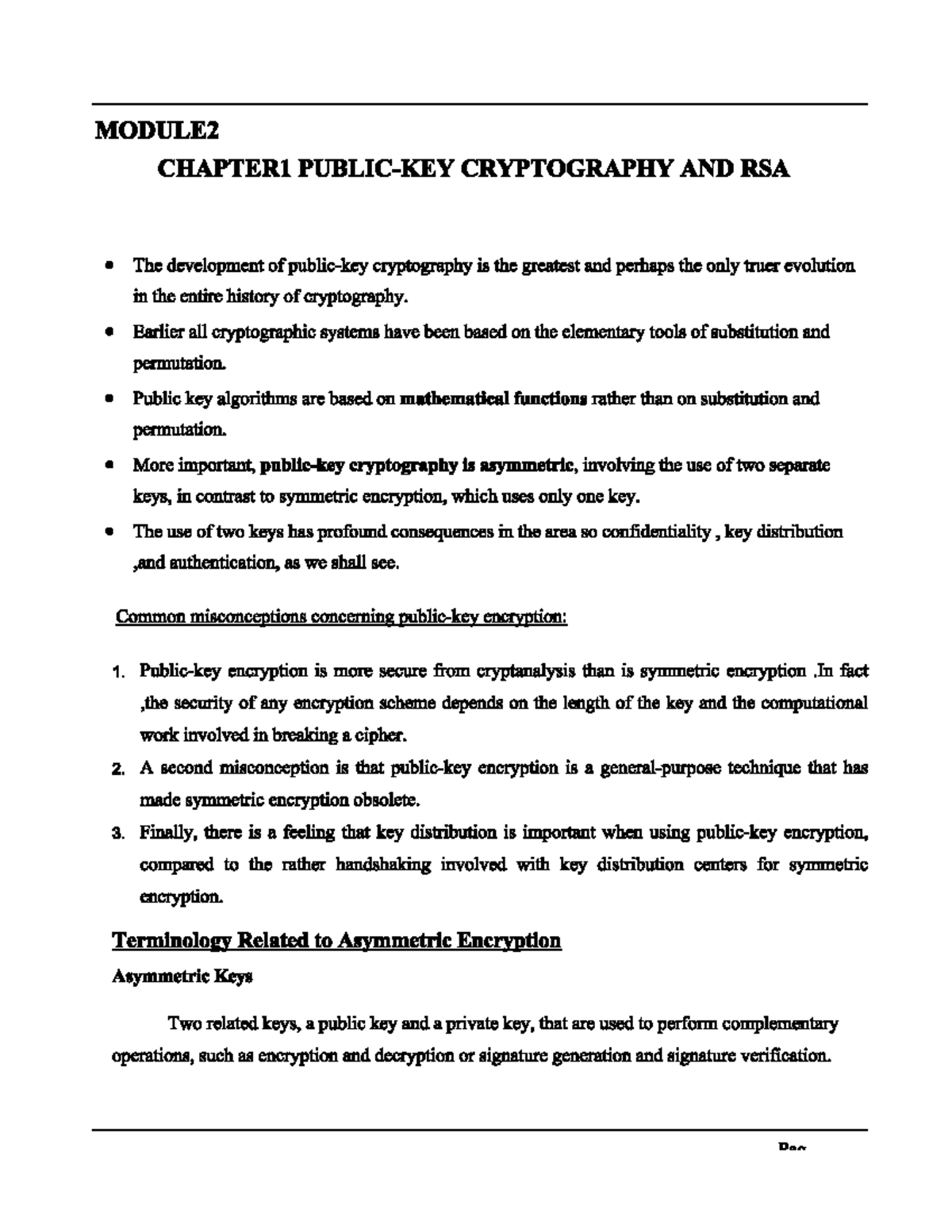 CNS Module 2: Chapter 1 - Cryptography and RSA Overview - Studocu