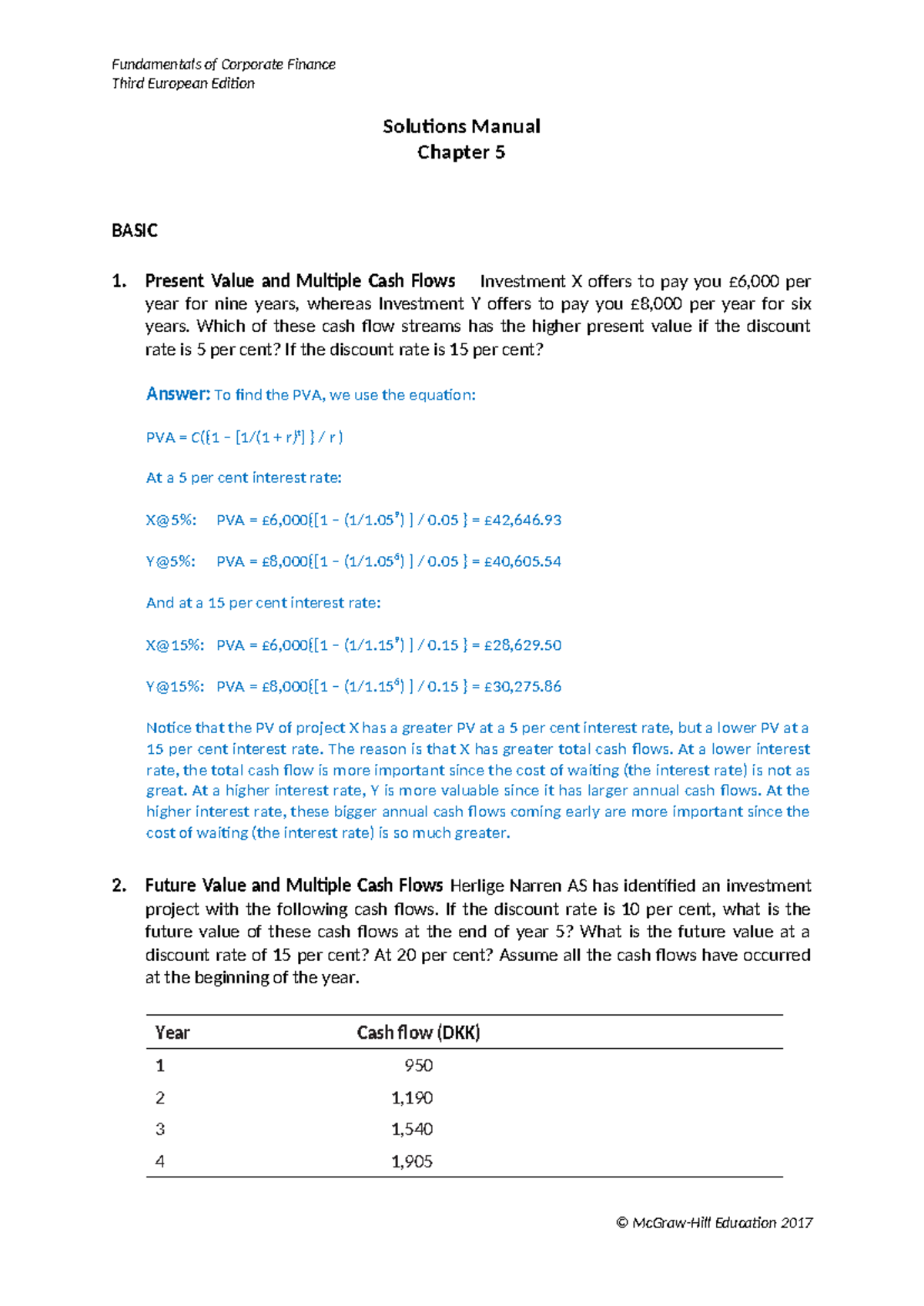 Ch5 SM - Solutions for Chapter 5 Financial Calculations - Studocu