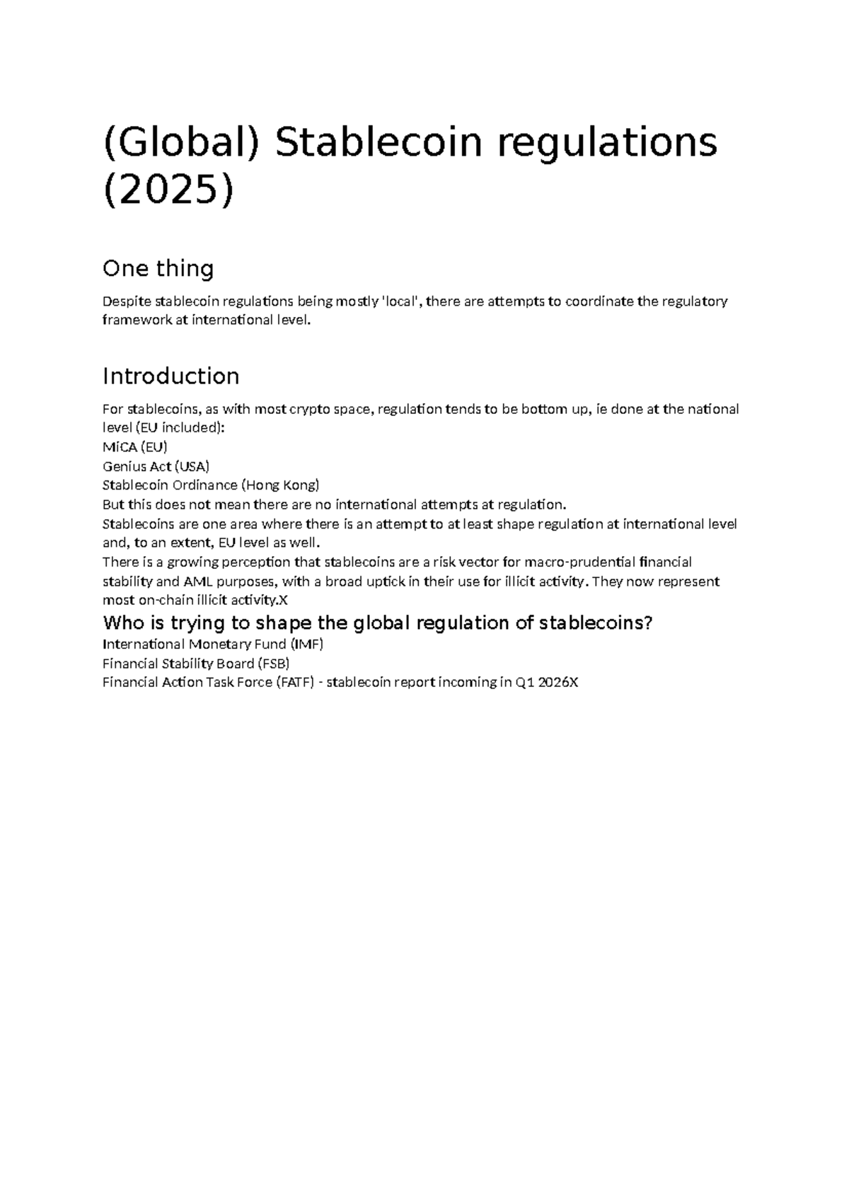 Global Stablecoin Regulations: International Coordination Efforts (2025 ...
