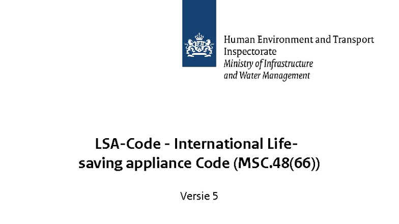 LSA-Code - International Lifesaving Appliance Code (MSC.48(66)) Version ...
