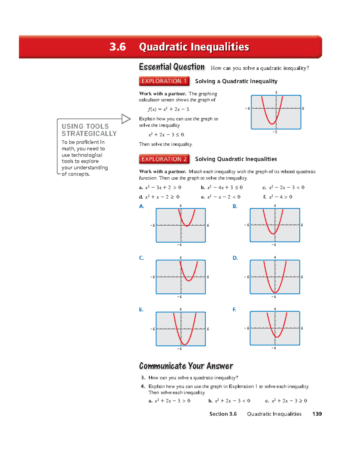 3.6 Solving Quadratic Inequalities: Graphs & Real-Life Applications ...