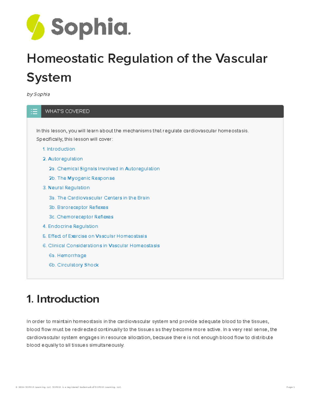 Homeostatic Regulation of the Vascular System: Key Mechanisms ...