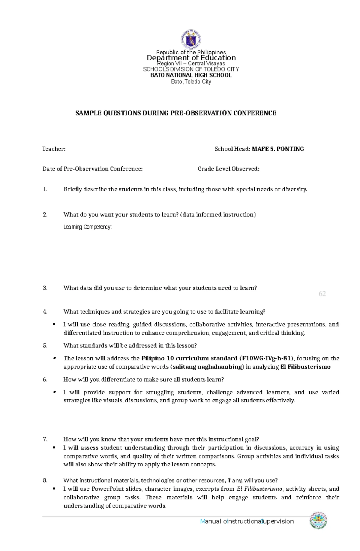 Daily Lesson Log: MAPEH 10 Music of the 20th Century Q1 Week 2 - Studocu