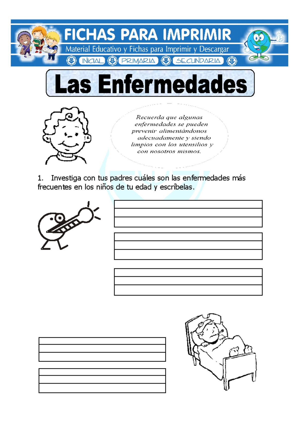 Enfermedades Mas Comunes Para Segundo De Primaria Fichas Nbkomputer
