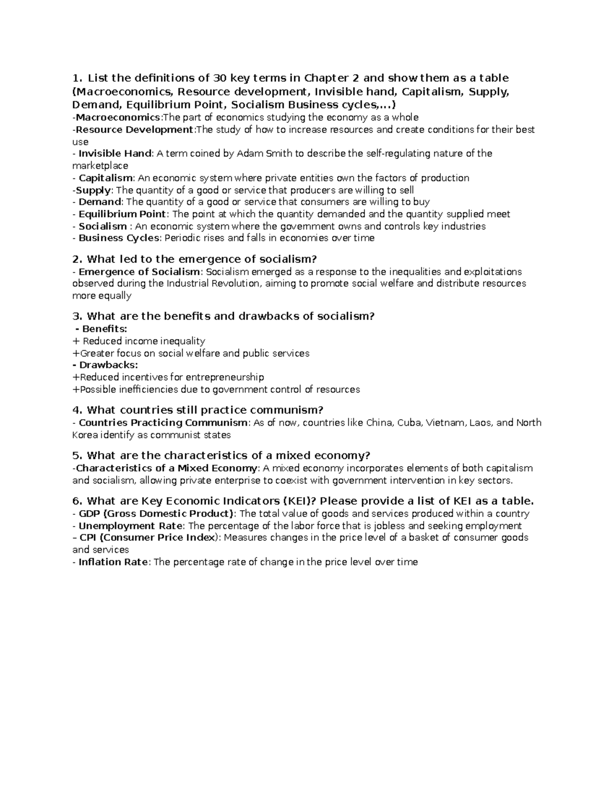 Intro homework 2 - 1. List the definitions of 30 key terms in Chapter 2 ...