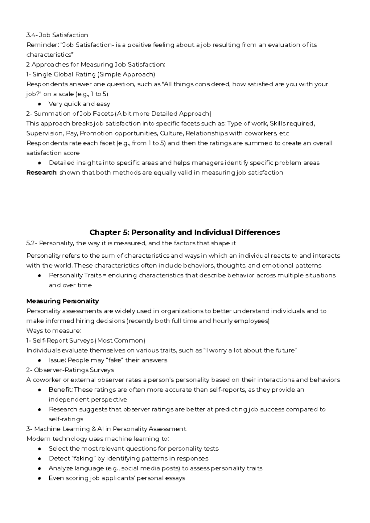 Chapter 5: Organizational Behavior Midterm Notes (OB 101) - Studocu