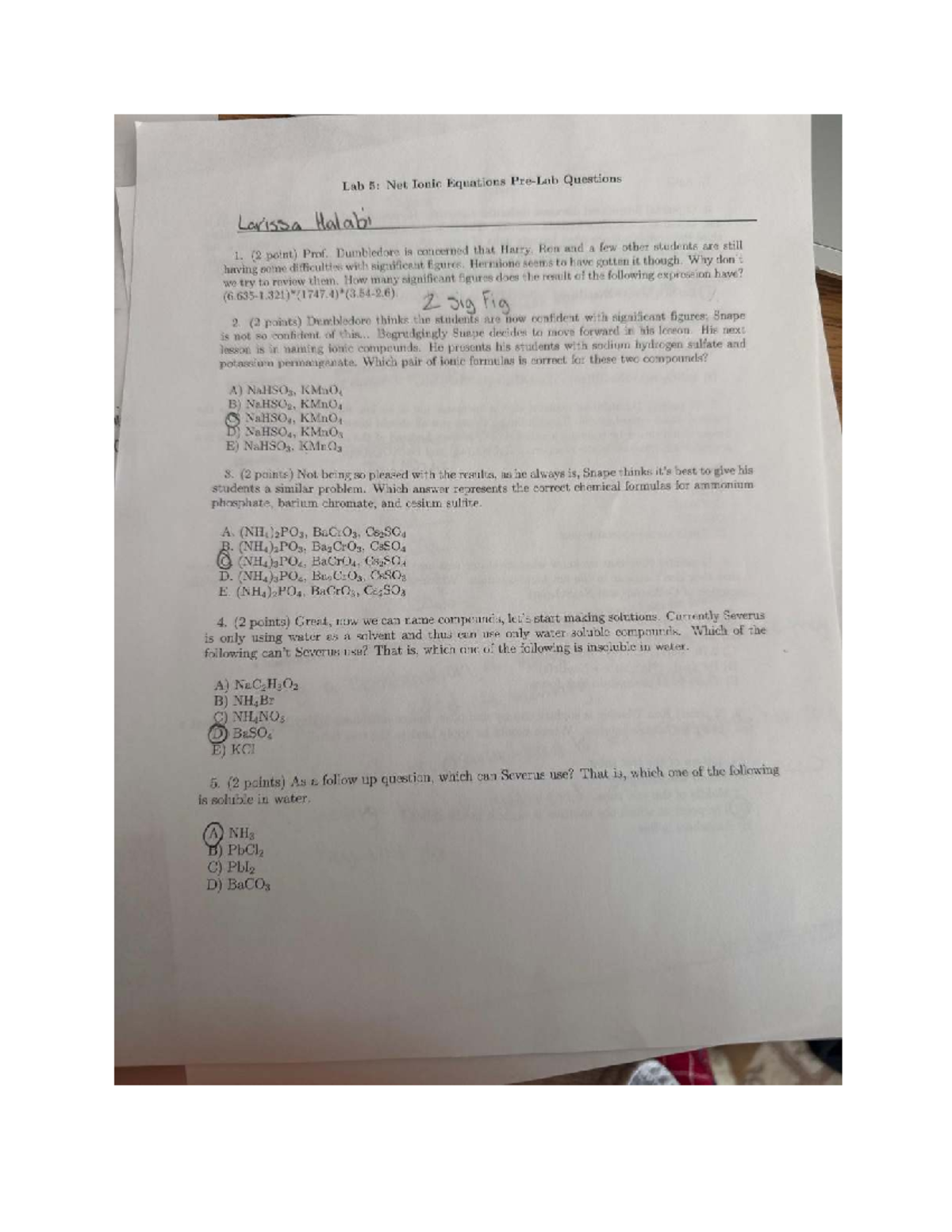 Lab 5 Answer Key - CUSPPIH Course - Studocu