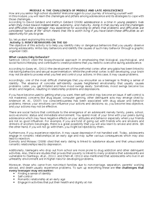 Personal Development - FOR SENIOR HIGH SCHOOL - In this module you will ...