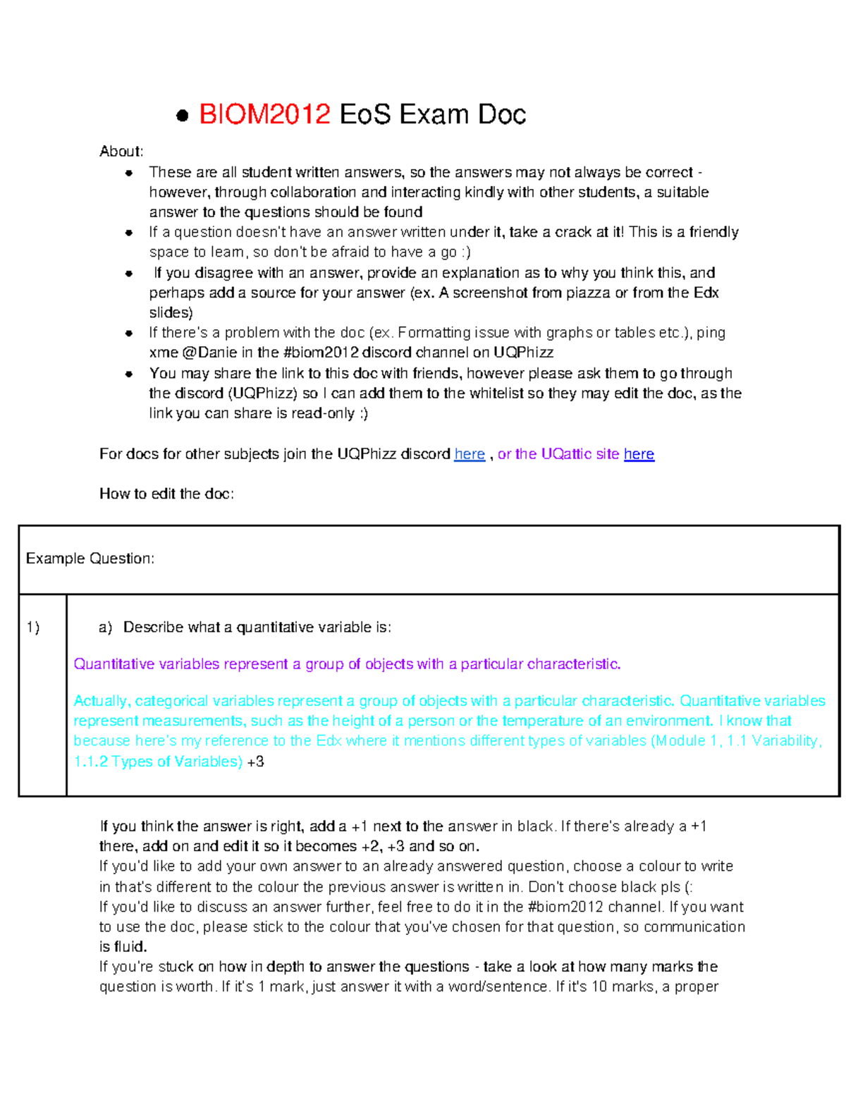 BIOM2012 Eo S Exam Doc answers - BIOM2012 EoS Exam Doc About: These are ...