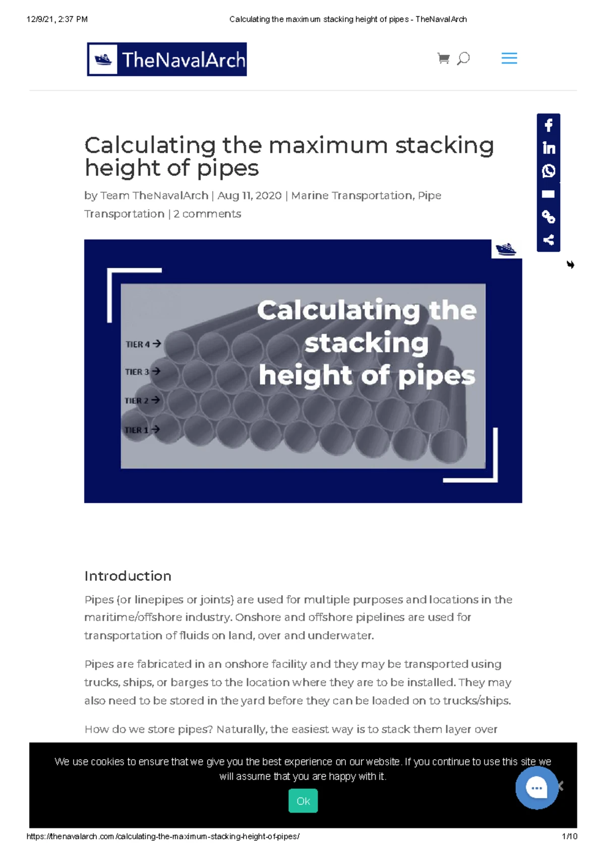 PIPE STACKING: Techniques and Safety Limits in Storage - Studocu