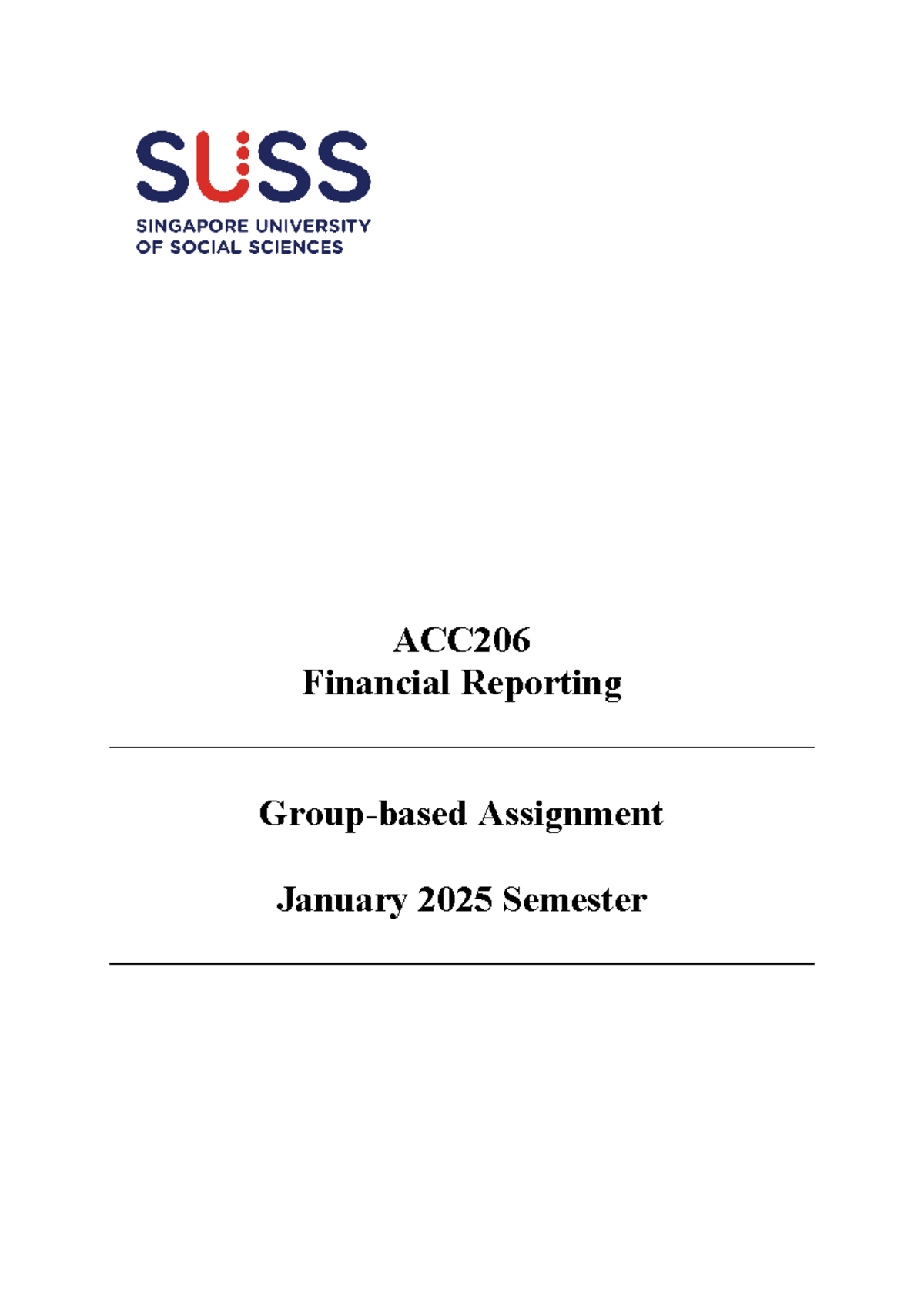 ACC206 GBA (Jan2025) - group assignment - ACC Financial Reporting Group ...