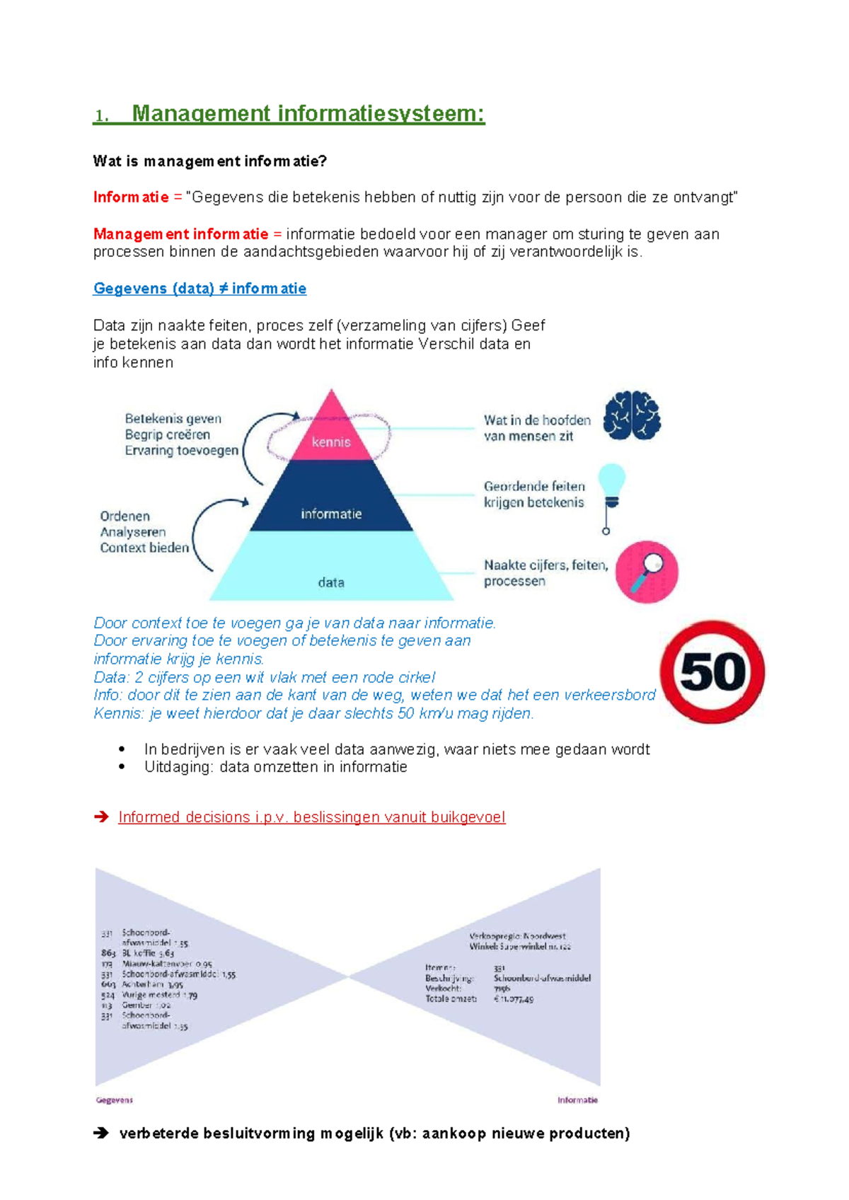 MIS Samenvatting: Management Informatie en Besluitvorming - Studocu
