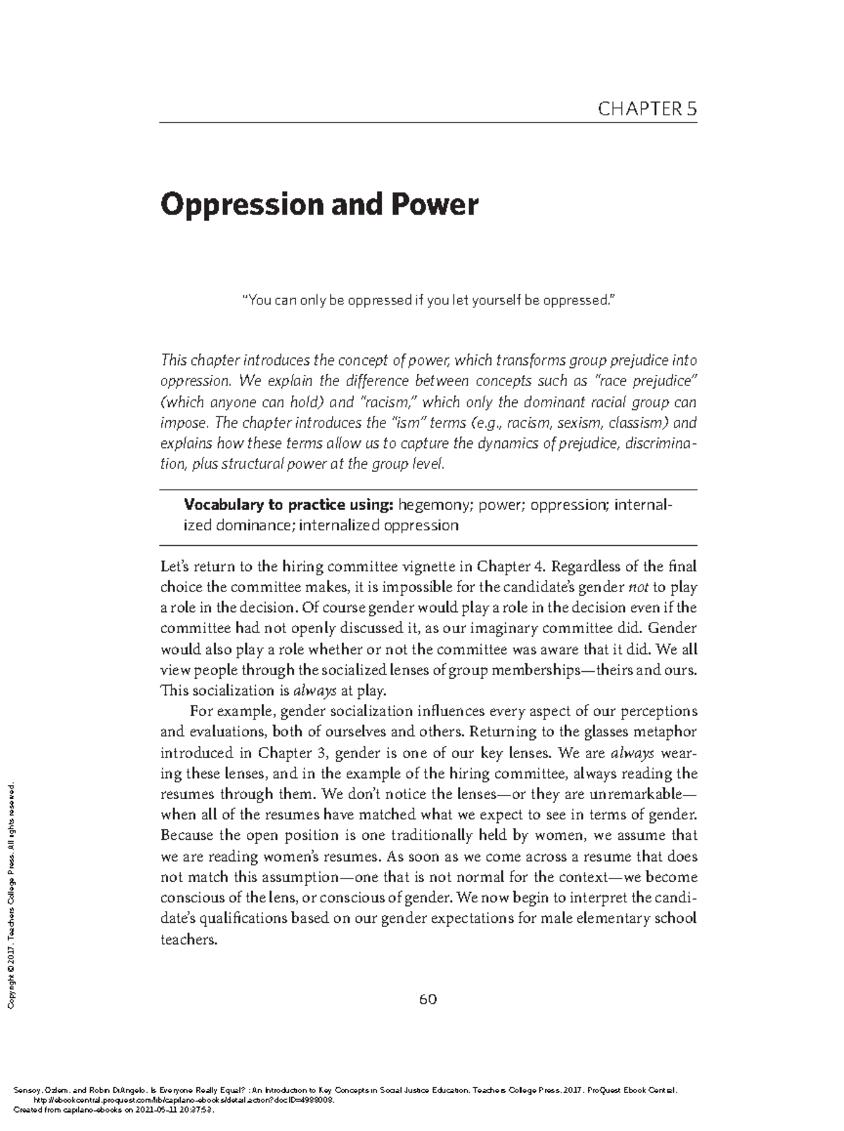 Chapter 5: Understanding Oppression and Power Dynamics in Society - Studocu