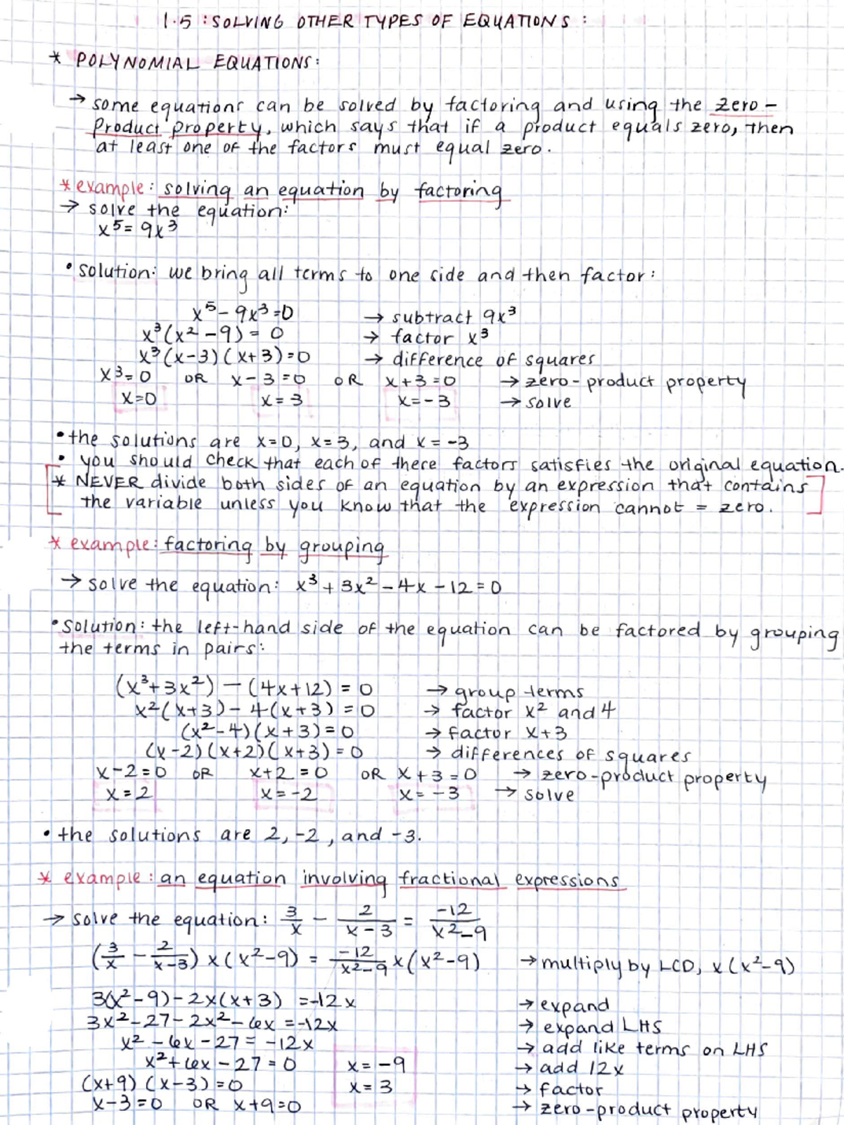 Math 140 1.6 Solving Other Types of Equations, Radicals - 1 1 · 5 :~ol ...