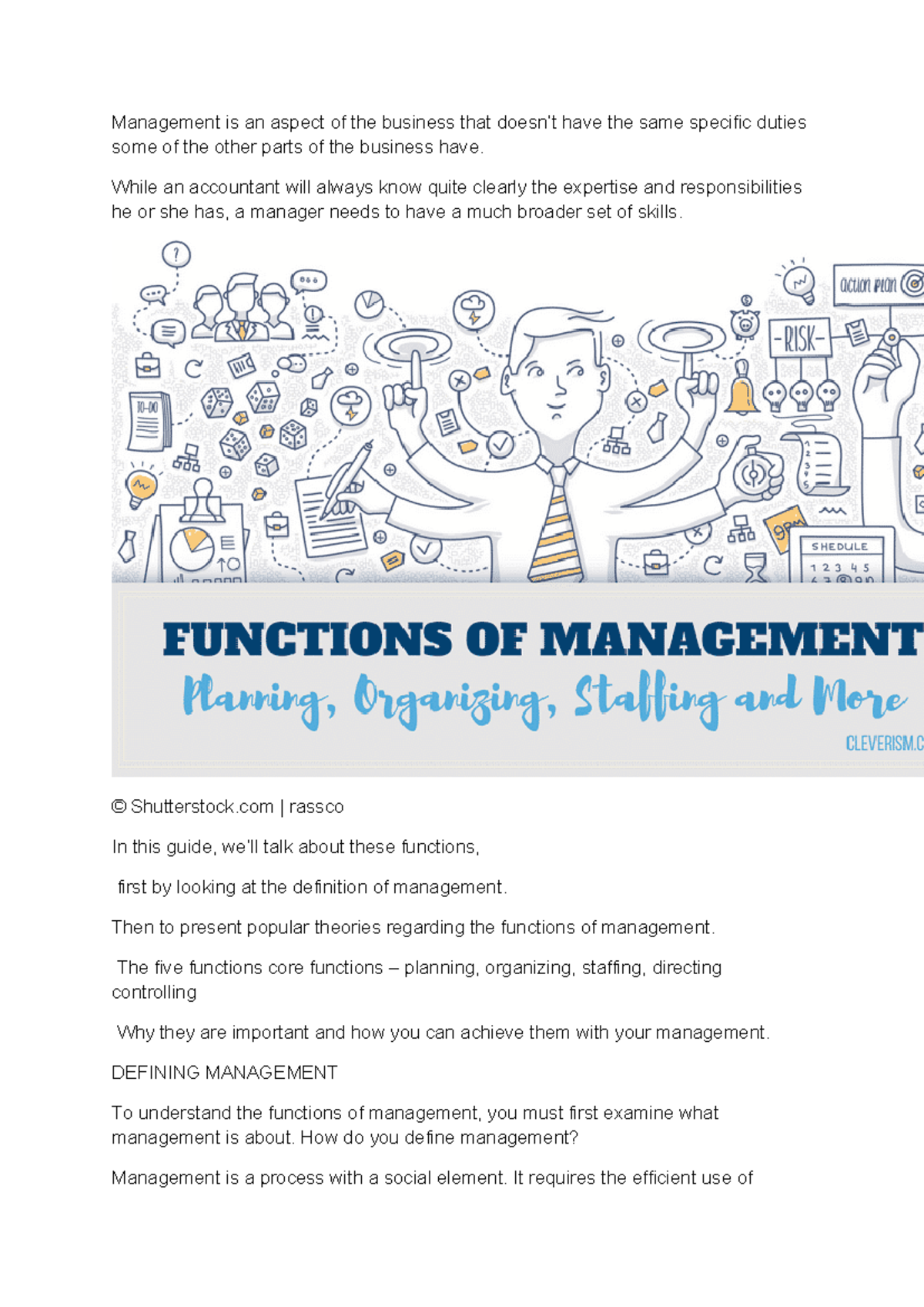 4..6 Education Management functions - Management is an aspect of the ...