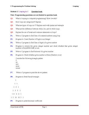 Module 2 BPOPS103 - Module 2 Syllabus: Operators in C, Type conversion ...