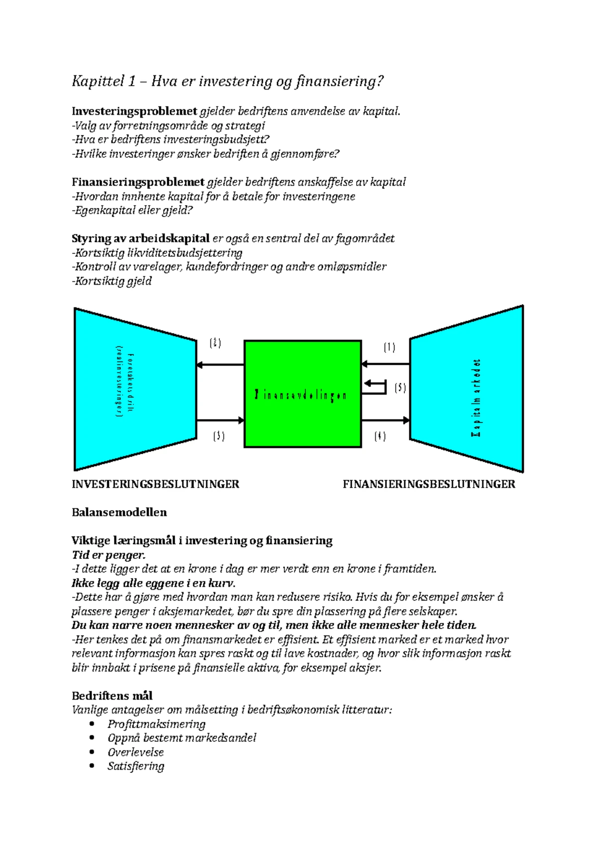 ØABED2000 1 Eksamenbesvarelse i Investering og Finansiering 2024 - Studocu