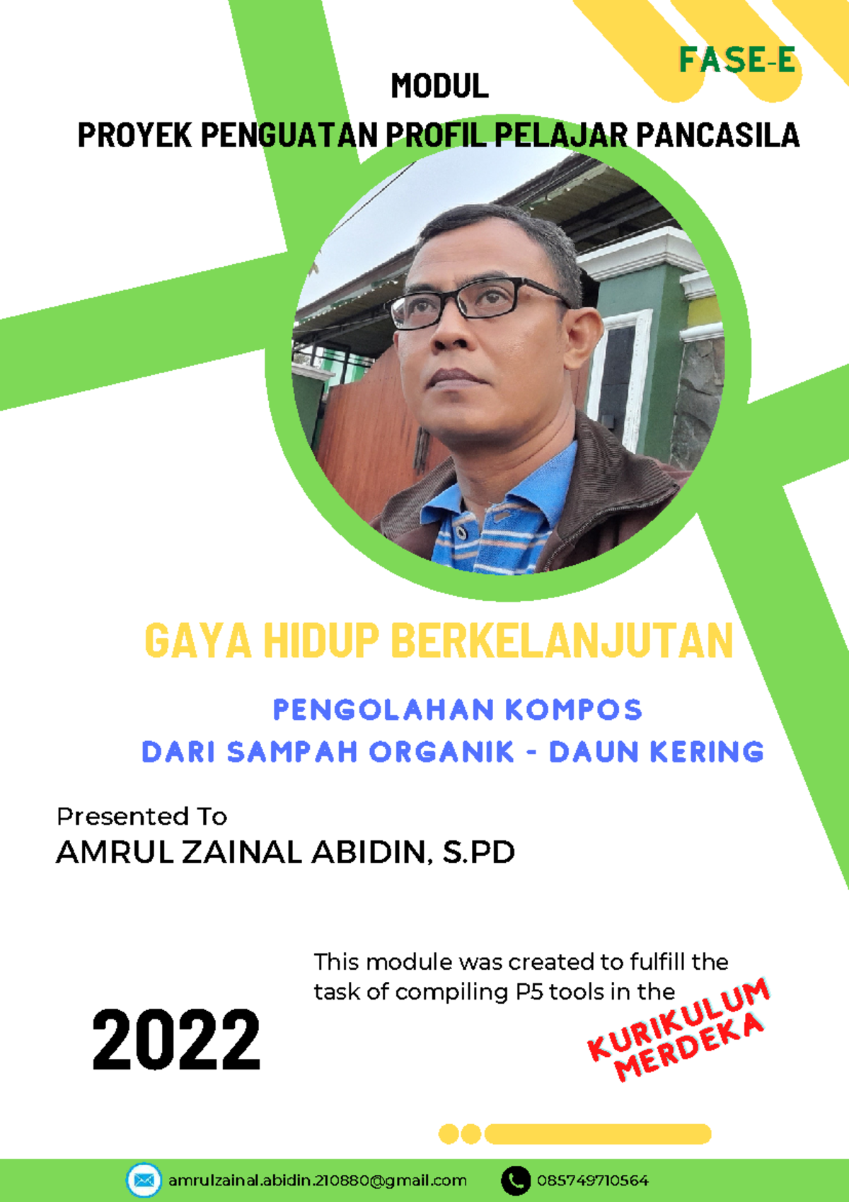 Modul P5 FASE E: Gaya Hidup Berkelanjutan dan Pembuatan Kompos - Document Preview