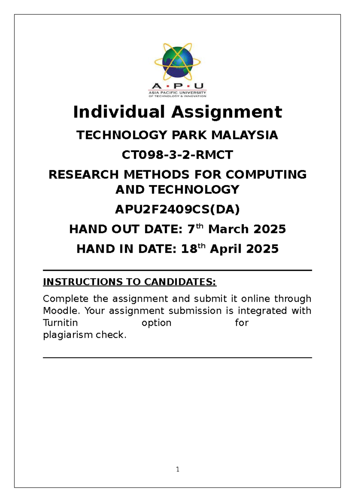 Individual Assignment: Prediction Model on Academic Performance ...