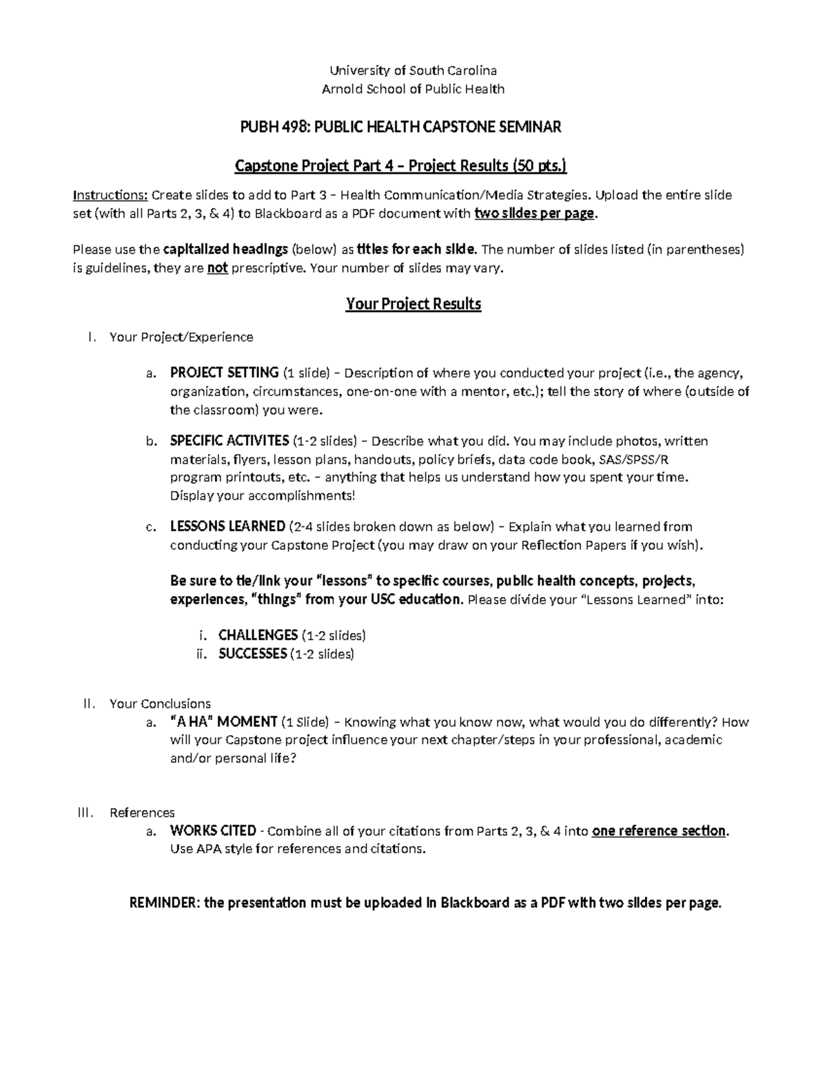 PUBH 498: Capstone Project Part 4 – Overview of Results and Insights ...