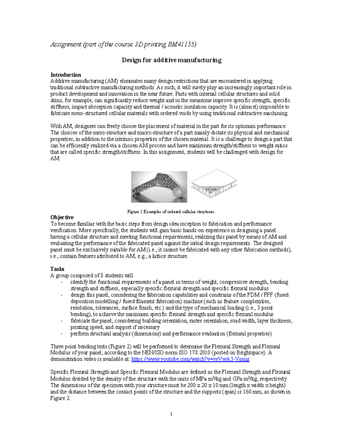 Assignment 3: Advanced Design for Additive Manufacturing - BM41155 ...
