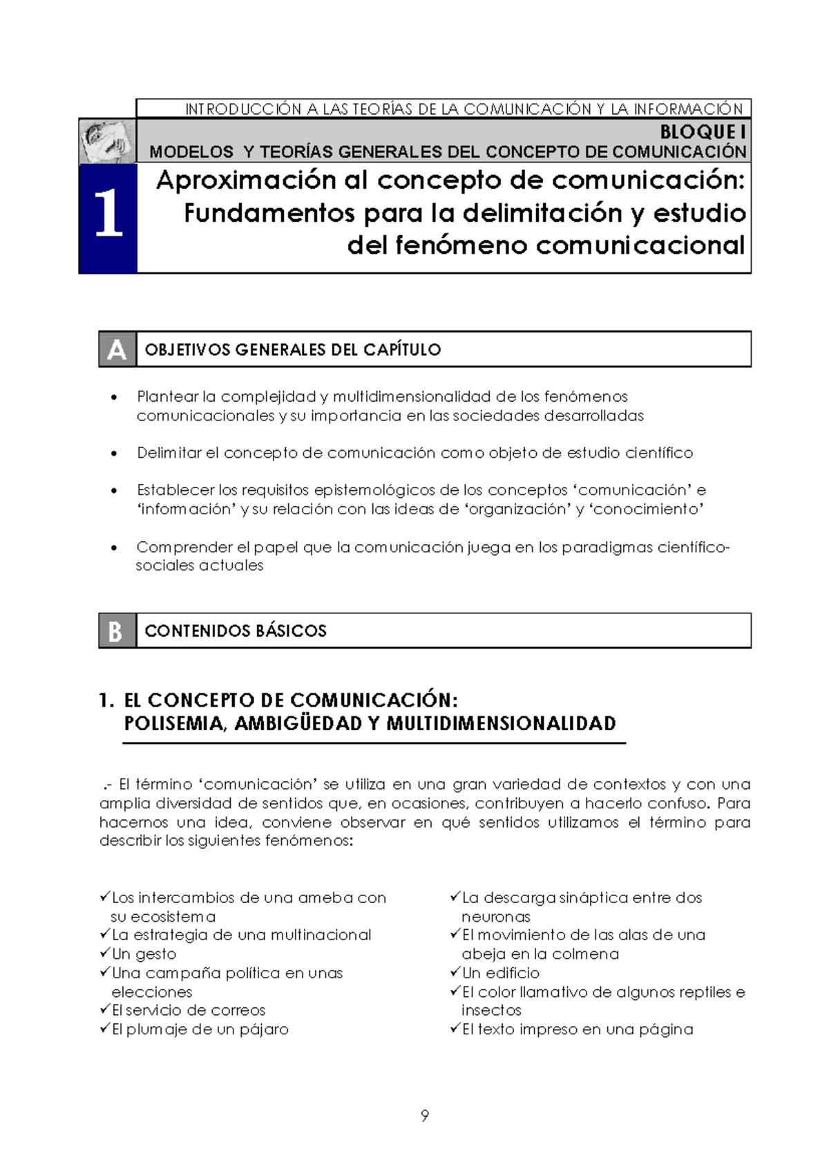 Introducción a las Teorías de la Comunicación y la Información (Bloque