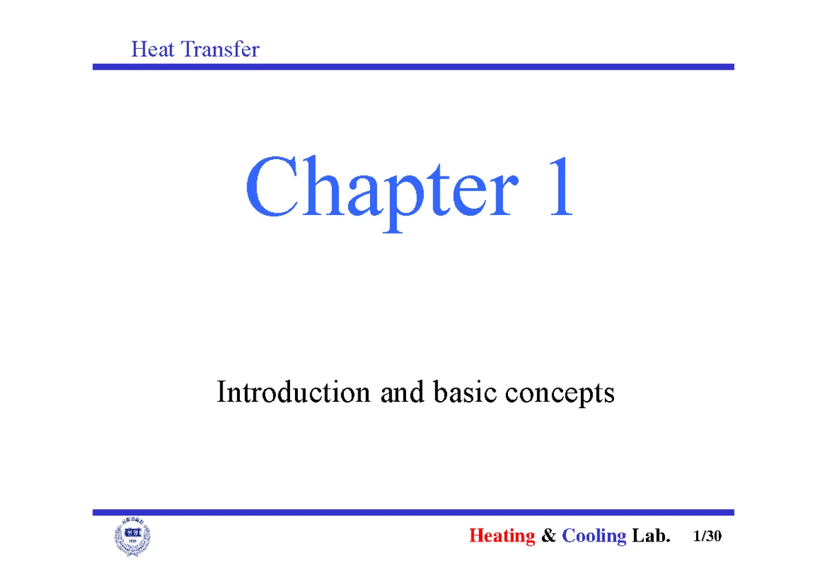 Chap2 - Heat Transfer Concepts & Boundary Conditions Lecture Notes ...