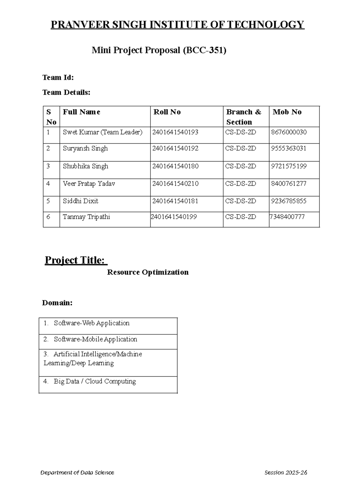 Mini Project Proposal: Smart Route Optimization for Delivery (DS101 ...