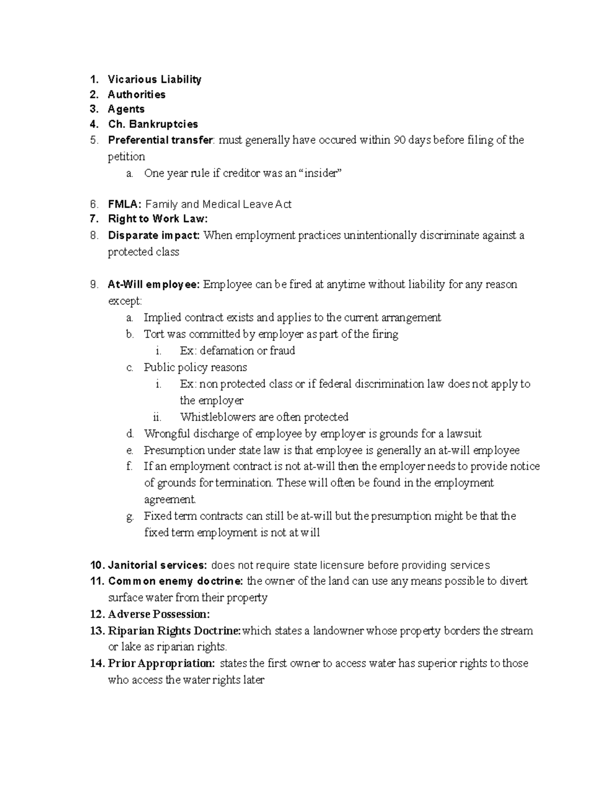 ACCT 215 Exam 2 Study Notes - Key Legal Concepts and Terms - Studocu