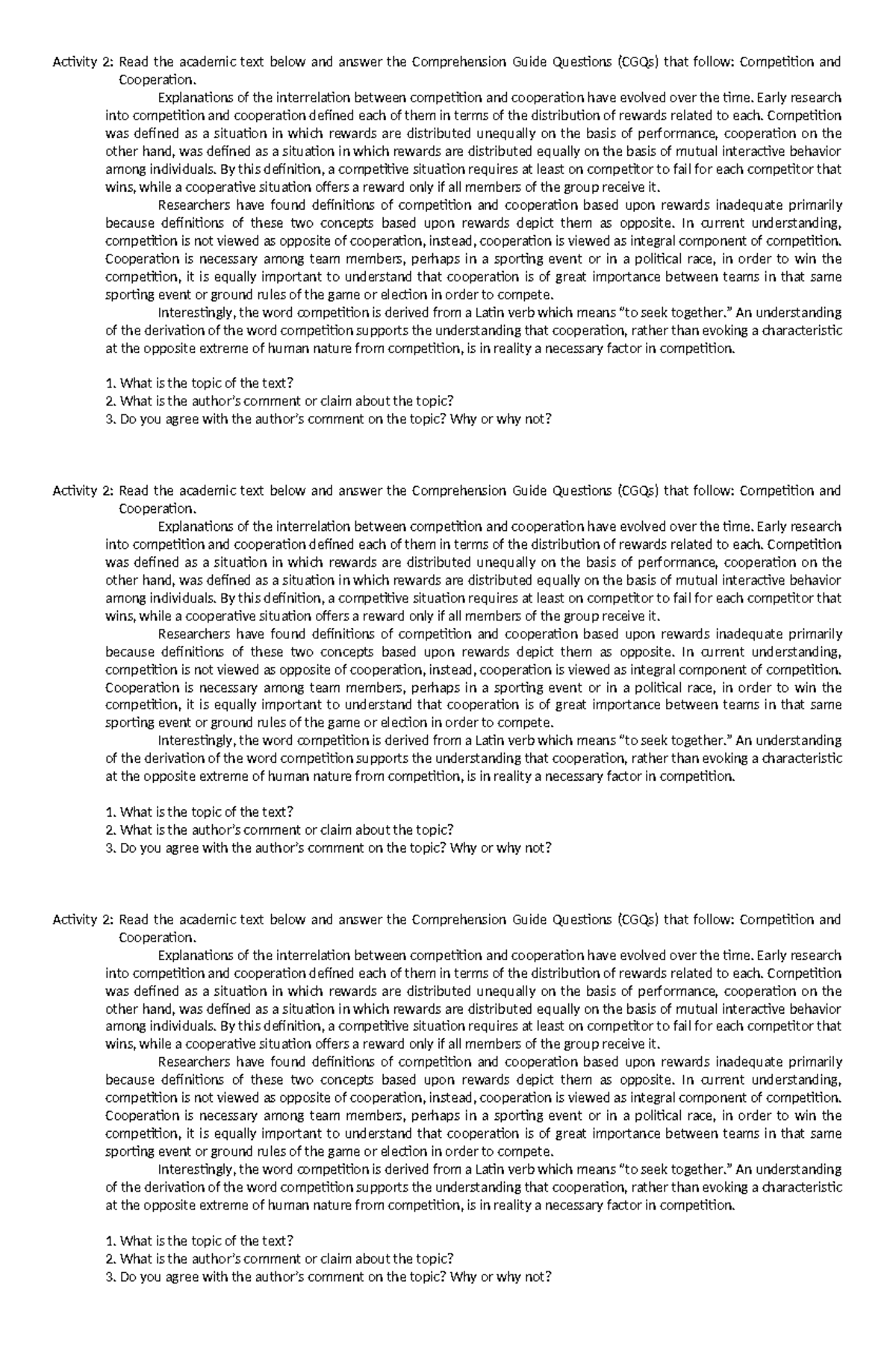 Activity 2 EAPP - Competition and Cooperation Analysis Guide - Studocu