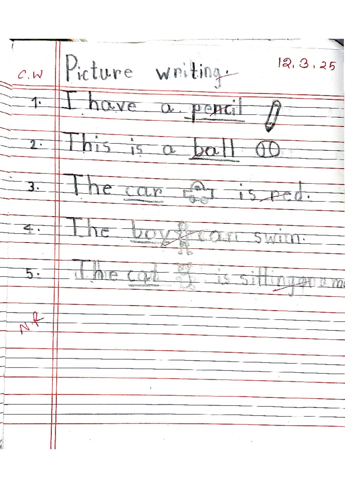 25 KG 1 Picture Writing and Yes/No Questions - Studocu